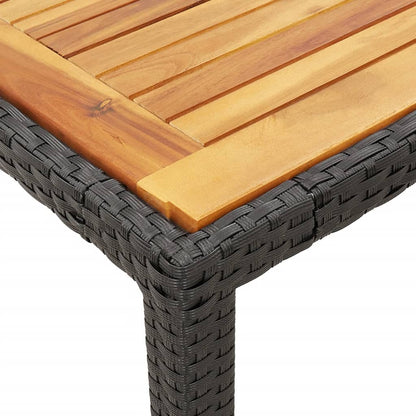 Set da Pranzo da Giardino 5 pz Nero con Cuscini in Polyrattan | homemem39