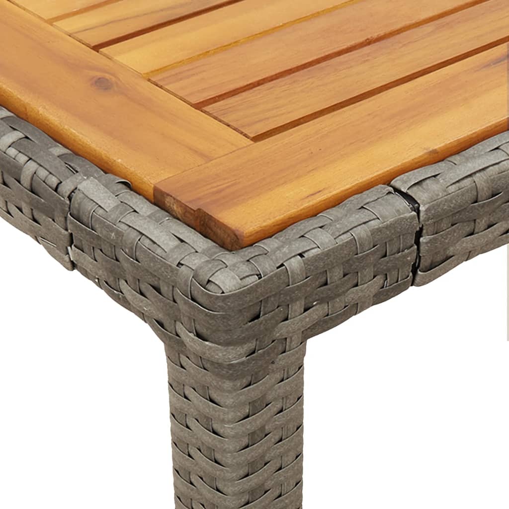 Set da Pranzo da Giardino 5 pz con Cuscini in Polyrattan Grigio | homemem39