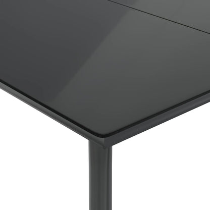 Set da Pranzo da Giardino 5 pz Nero con Cuscini in Polyrattan - homemem39