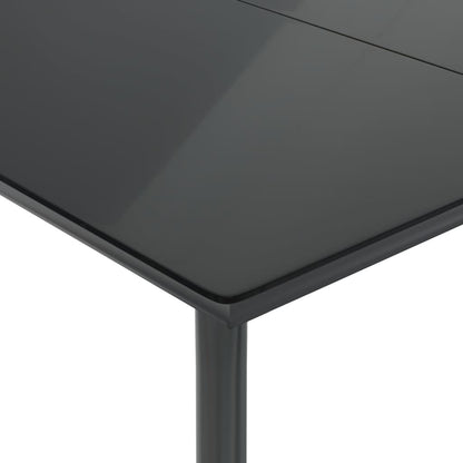 Set da Pranzo da Giardino 7 pz Nero con Cuscini in Polyrattan - homemem39