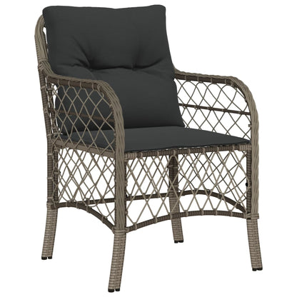 Set da Pranzo da Giardino 7 pz con Cuscini in Polyrattan Grigio | homemem39