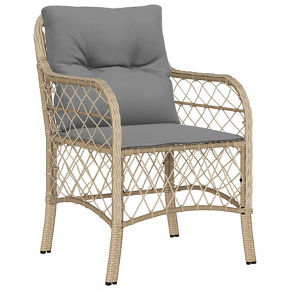 Set Pranzo da Giardino 5 pz con Cuscini Beige Misto Polyrattan - homemem39