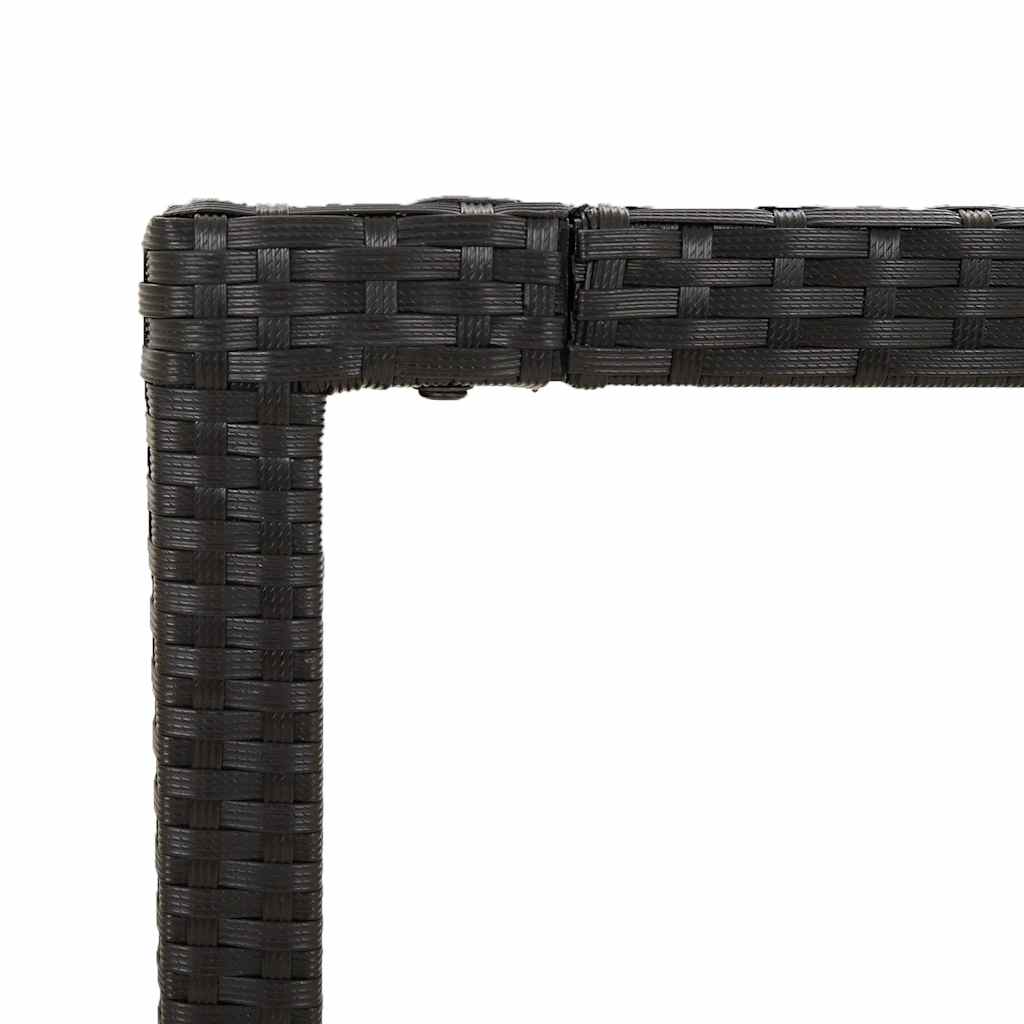 Set da Pranzo da Giardino 5 pz Nero con Cuscini in Polyrattan | homemem39