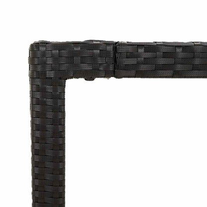 Set da Pranzo da Giardino 5 pz Nero con Cuscini in Polyrattan | homemem39