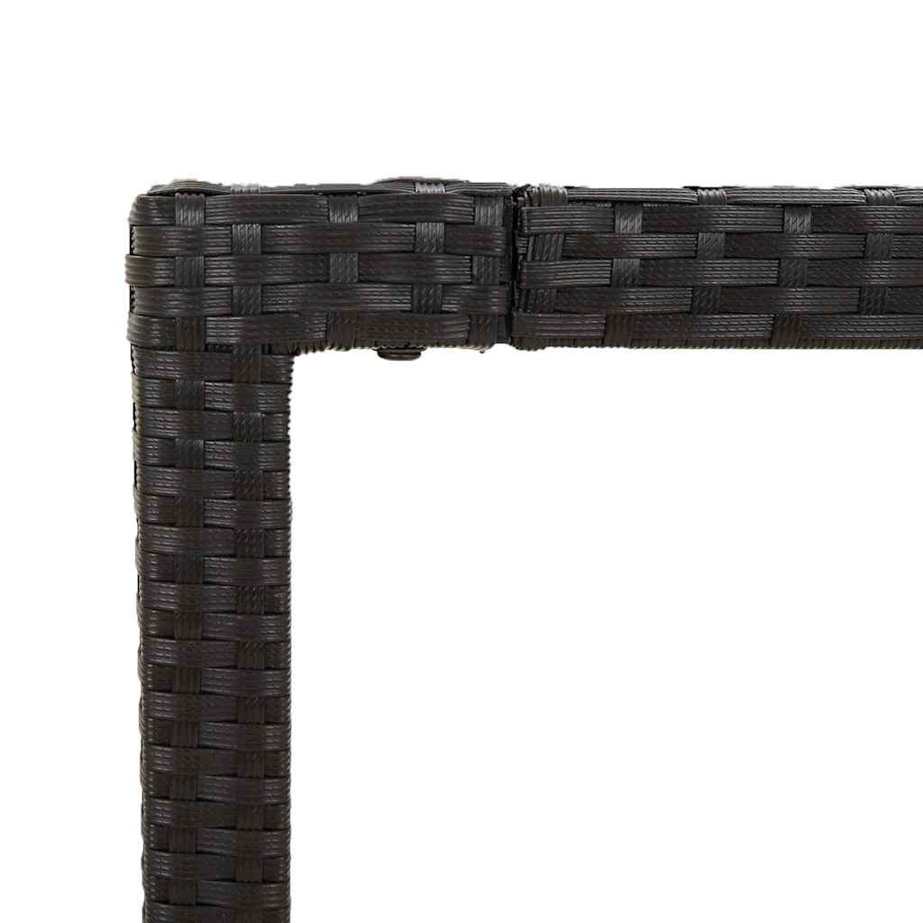 Set da Pranzo da Giardino 7 pz Nero con Cuscini in Polyrattan | homemem39