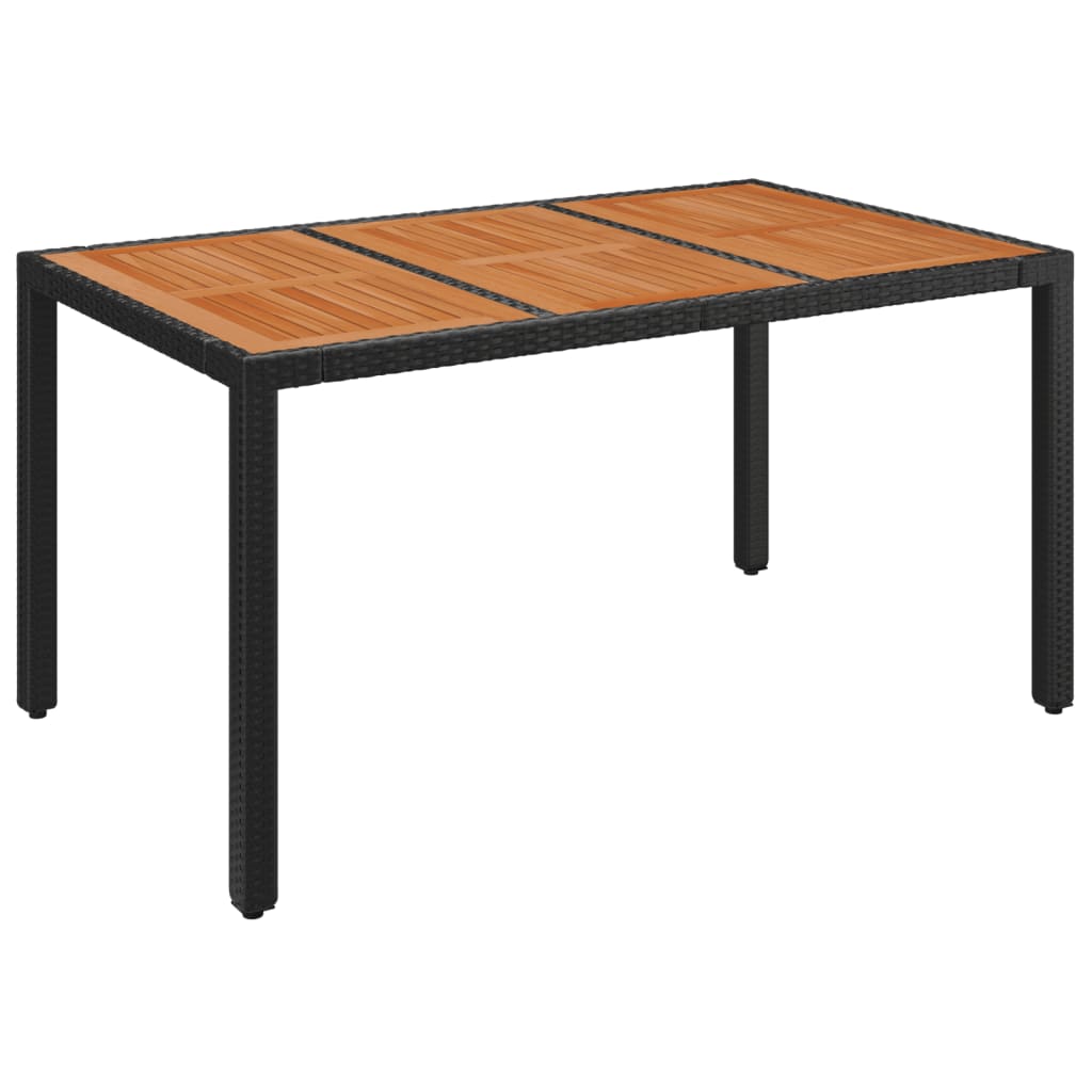 Set da Pranzo da Giardino 5 pz Nero con Cuscini in Polyrattan | homemem39
