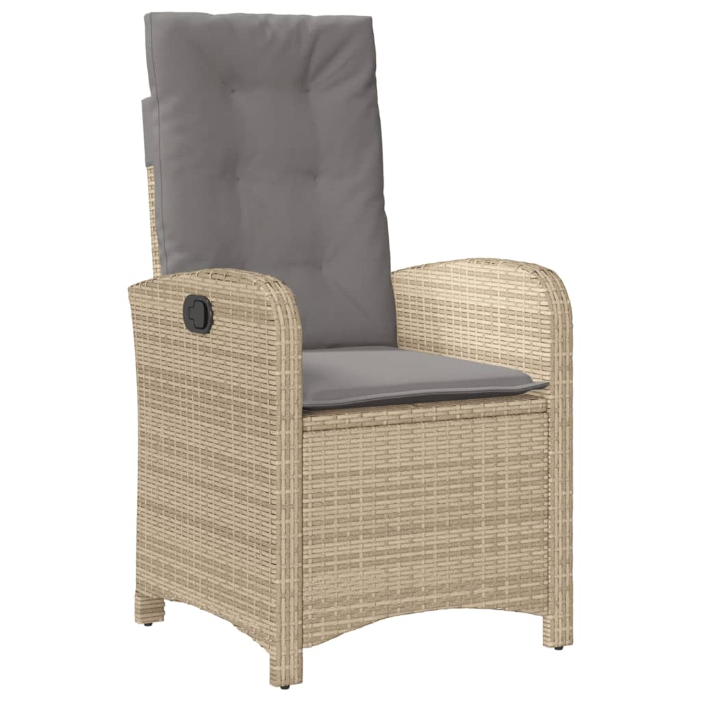 Set Pranzo da Giardino 9 pz con Cuscini Beige Misto Polyrattan | homemem39
