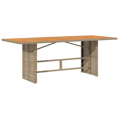 Set Pranzo da Giardino 9 pz con Cuscini Beige Misto Polyrattan | homemem39