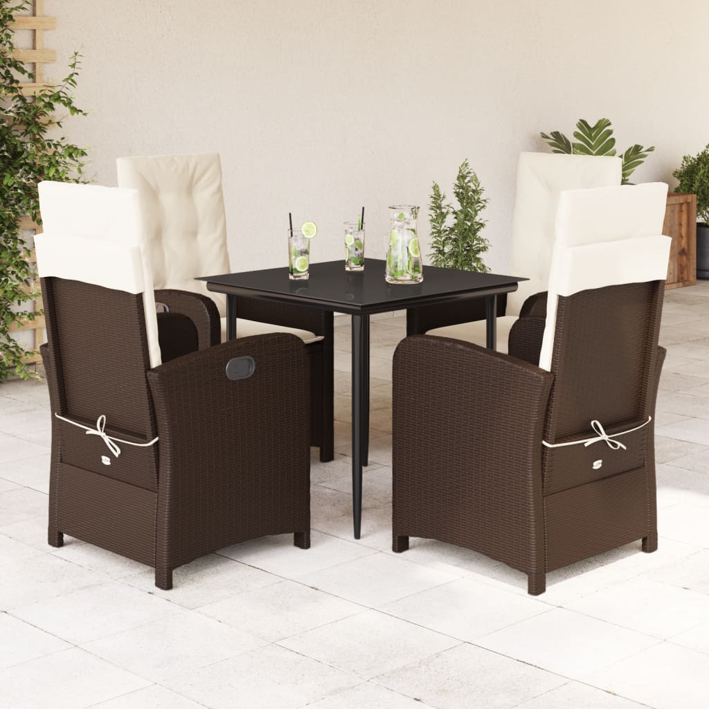 Set da Pranzo da Giardino 5pz con Cuscini