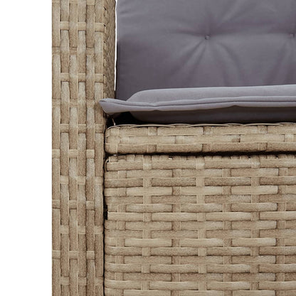 Set Pranzo da Giardino 9 pz con Cuscini Beige Misto Polyrattan - homemem39