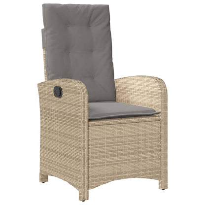 Set Pranzo da Giardino 7 pz con Cuscini Beige Misto Polyrattan | homemem39