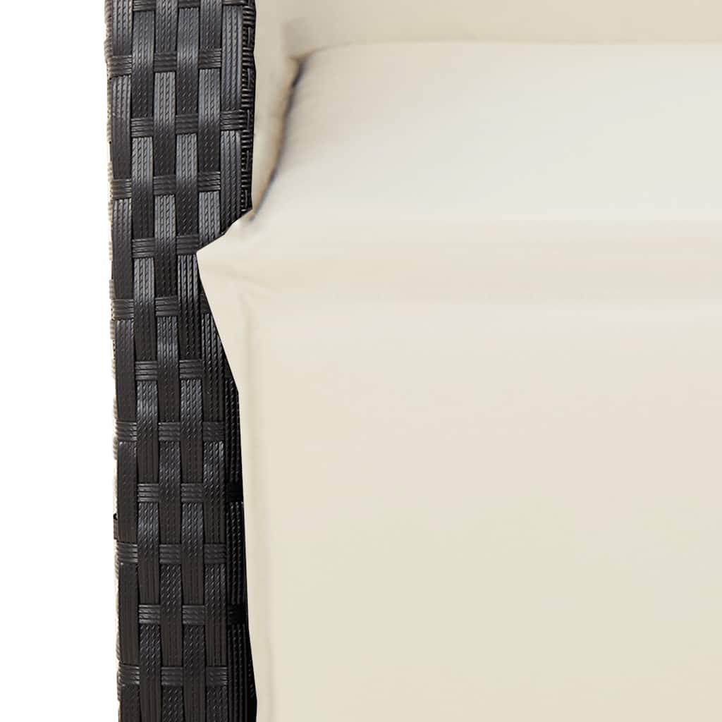 Set da Bistrò 3 pz con Cuscini Nero in Polyrattan | homemem39