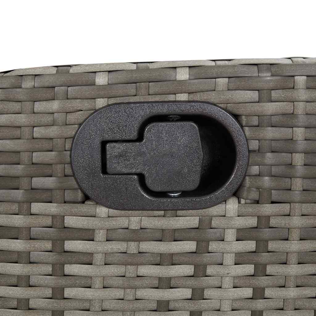 Set da Pranzo da Giardino 9 pz con Cuscini in Polyrattan Grigio | homemem39
