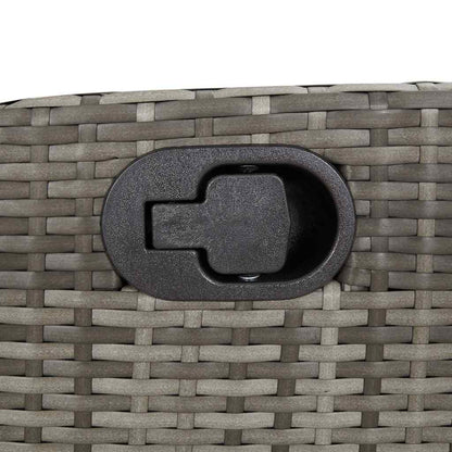 Set da Pranzo da Giardino 9 pz con Cuscini in Polyrattan Grigio | homemem39