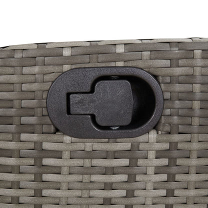 Set da Pranzo da Giardino 7 pz con Cuscini in Polyrattan Grigio | homemem39