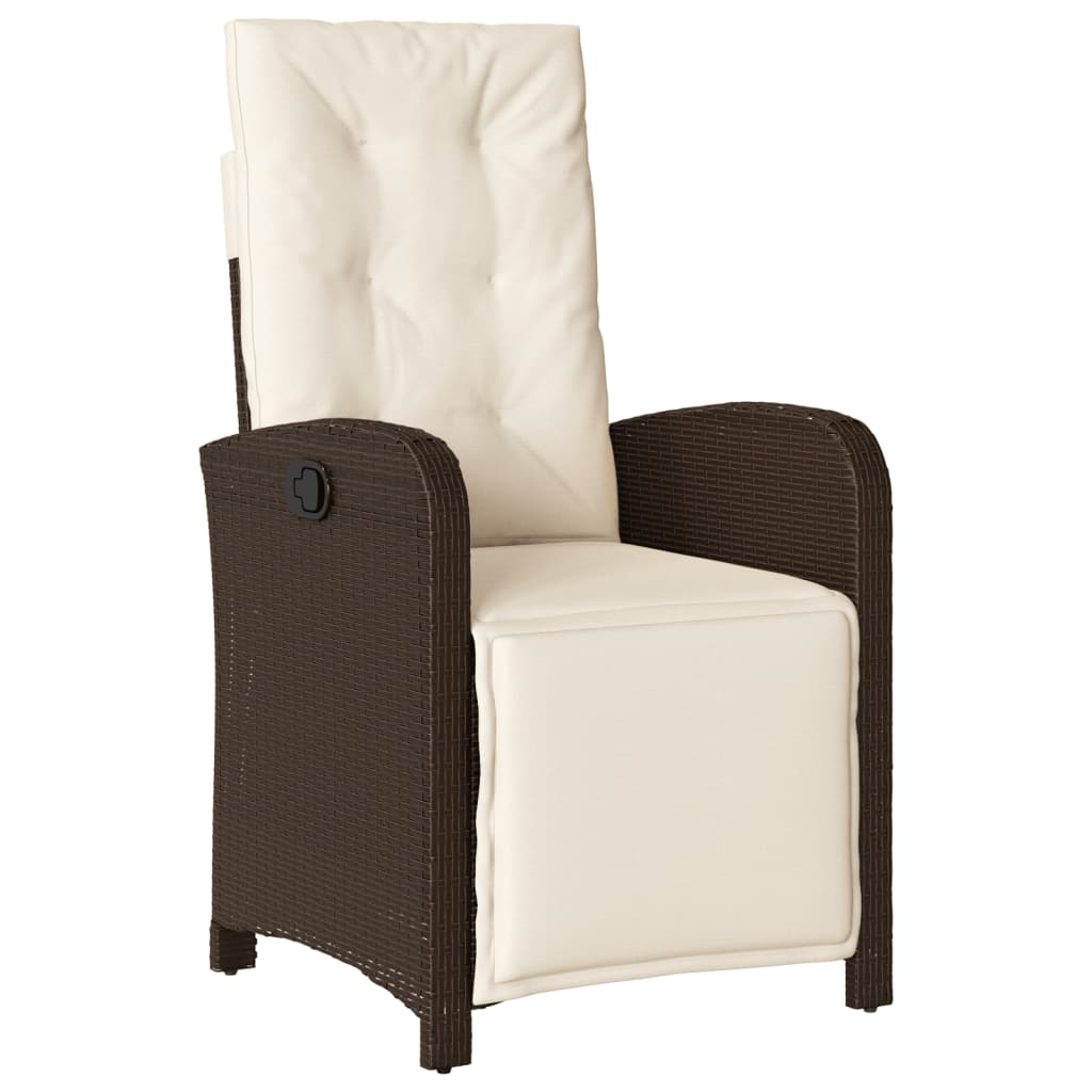 Set Pranzo da Giardino 9pz con Cuscini Polyrattan