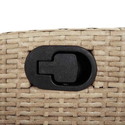 Set da Pranzo da Giardino 5 pz con Cuscini Beige in Polyrattan | homemem39