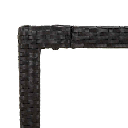Set da Pranzo da Giardino 7 pz Nero con Cuscini in Polyrattan | homemem39