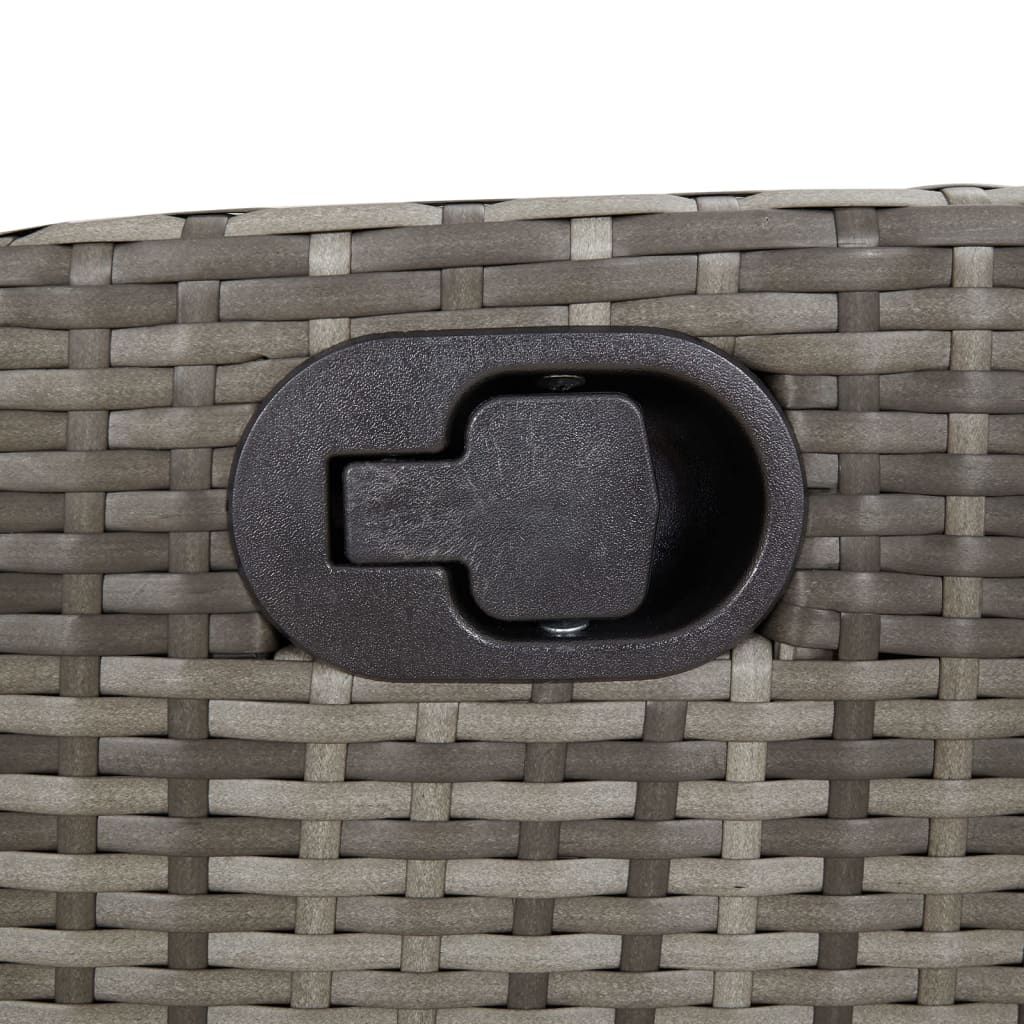 Set da Pranzo da Giardino 9 pz con Cuscini in Polyrattan Grigio | homemem39