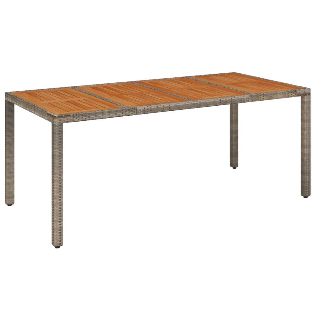 Set da Pranzo da Giardino 7 pz con Cuscini in Polyrattan Grigio | homemem39