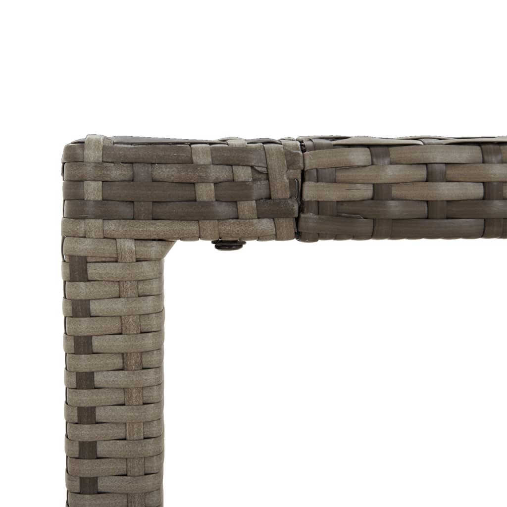 Set da Pranzo da Giardino 7 pz con Cuscini in Polyrattan Grigio | homemem39