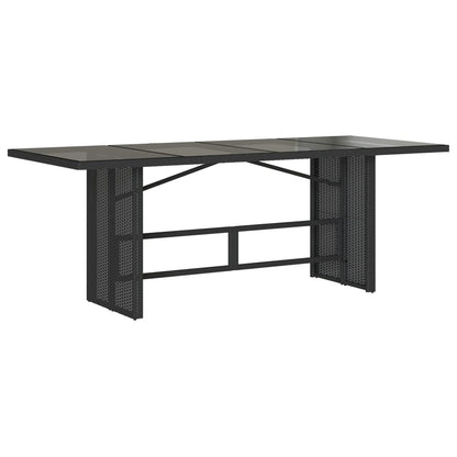 Set da Pranzo da Giardino 9 pz con Cuscini Nero in Polyrattan | homemem39