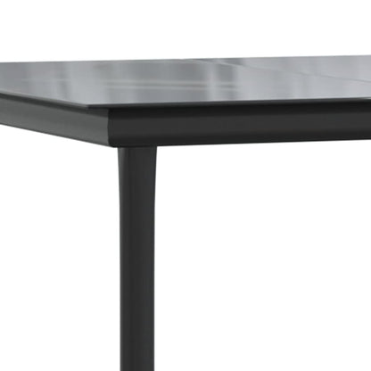 Set da Pranzo da Giardino 5 pz Nero con Cuscini in Polyrattan | homemem39