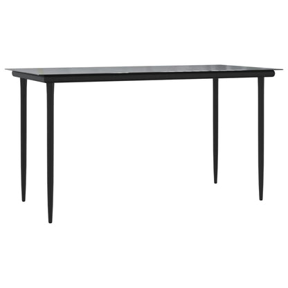 Set da Pranzo da Giardino 5pz con Cuscini in Polyrattan Marrone | homemem39