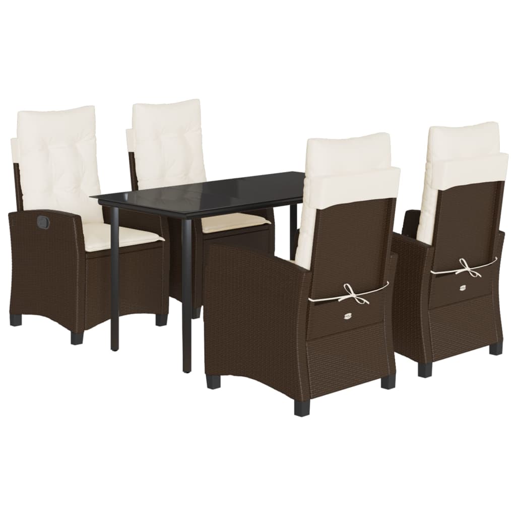 Set da Pranzo da Giardino 5pz con Cuscini