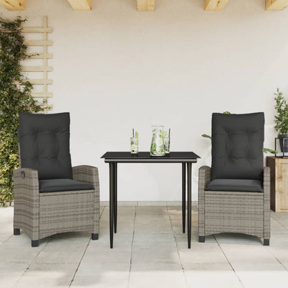 Set da Pranzo da Giardino 3 pz con Cuscini