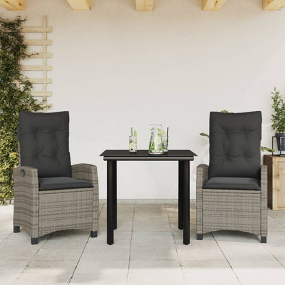 Set da Pranzo da Giardino 3 pz con Cuscini