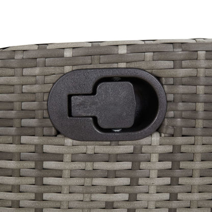 Set da Pranzo da Giardino 9 pz con Cuscini in Polyrattan Grigio | homemem39
