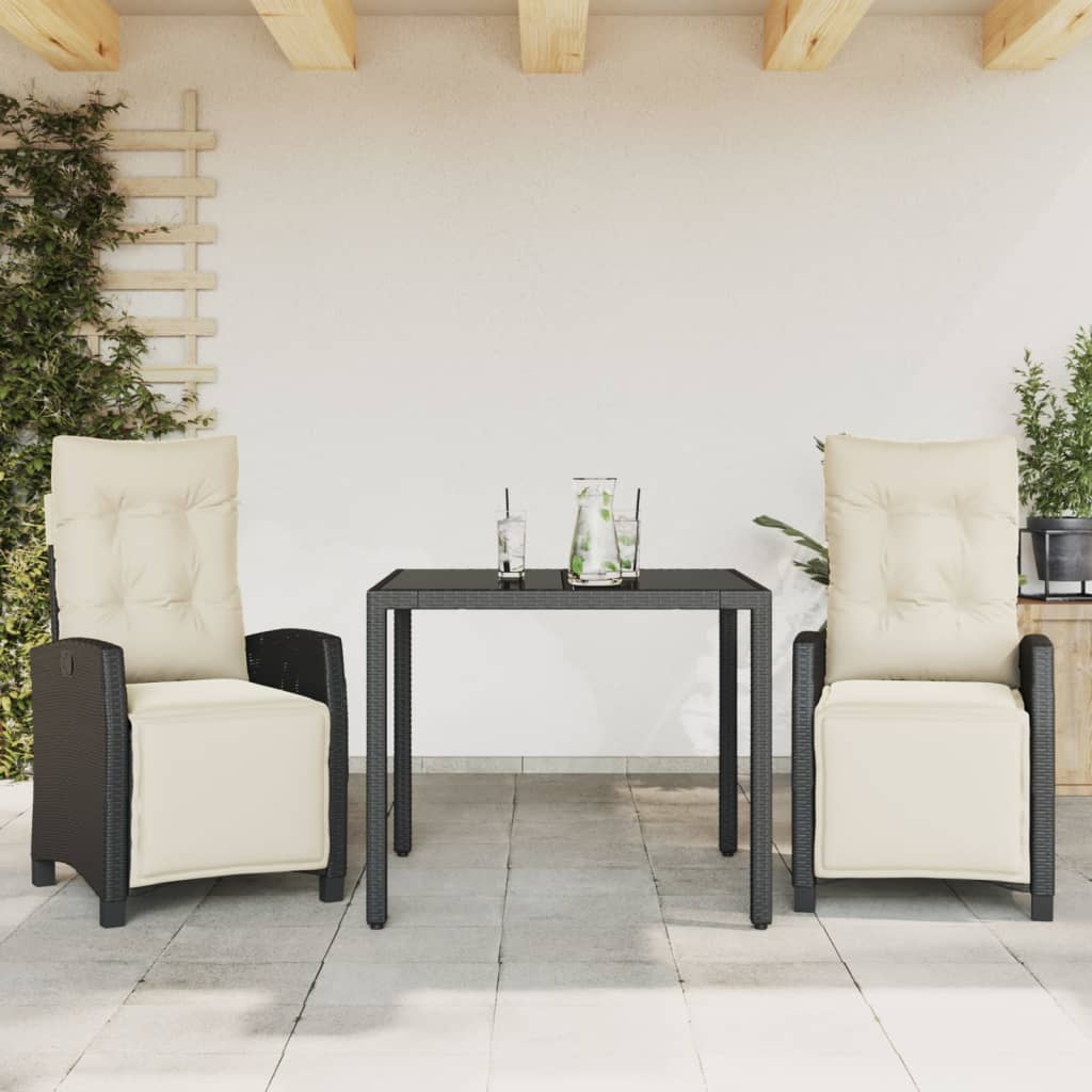 Set da Pranzo da Giardino 3 pz con Cuscini