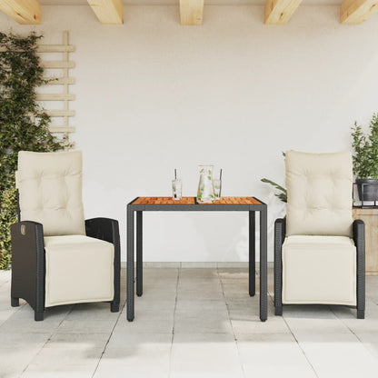 Set da Pranzo da Giardino 3 pz con Cuscini