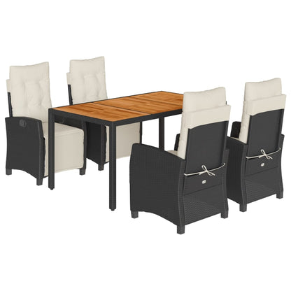 Patio Dining Set 4 pz 4-Posti Black and Cream