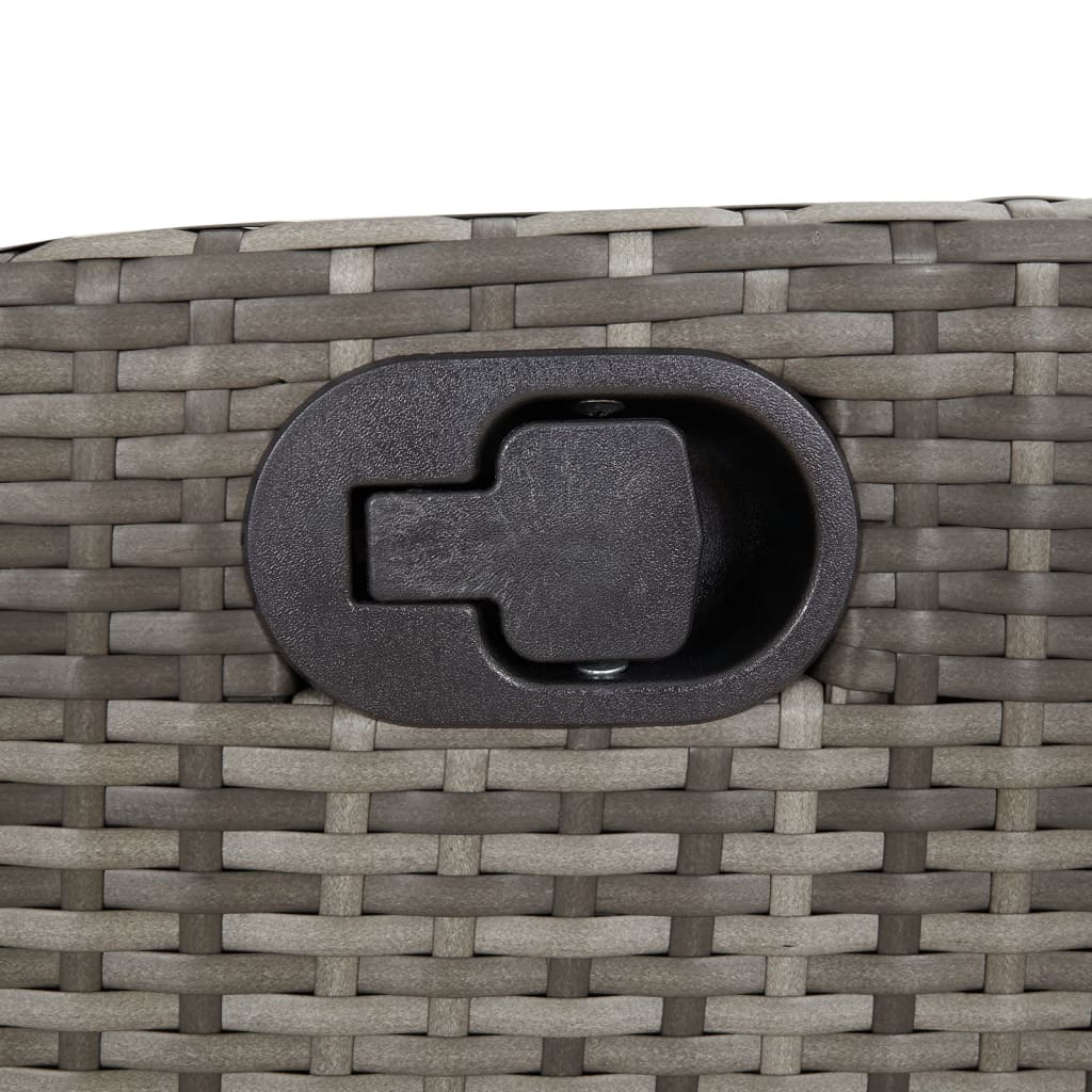 Set da Pranzo da Giardino 7 pz con Cuscini in Polyrattan Grigio | homemem39