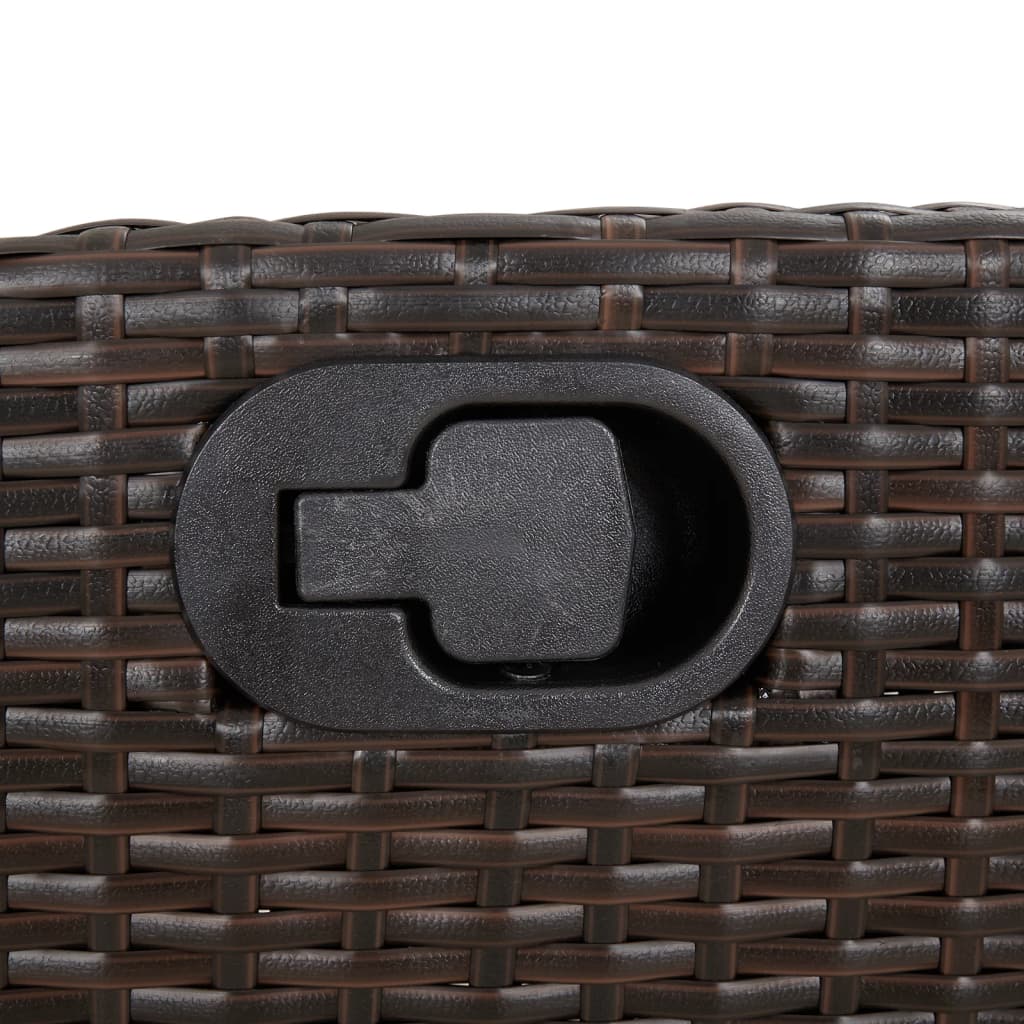 Set da Pranzo da Giardino 7pz con Cuscini in Polyrattan Marrone | homemem39