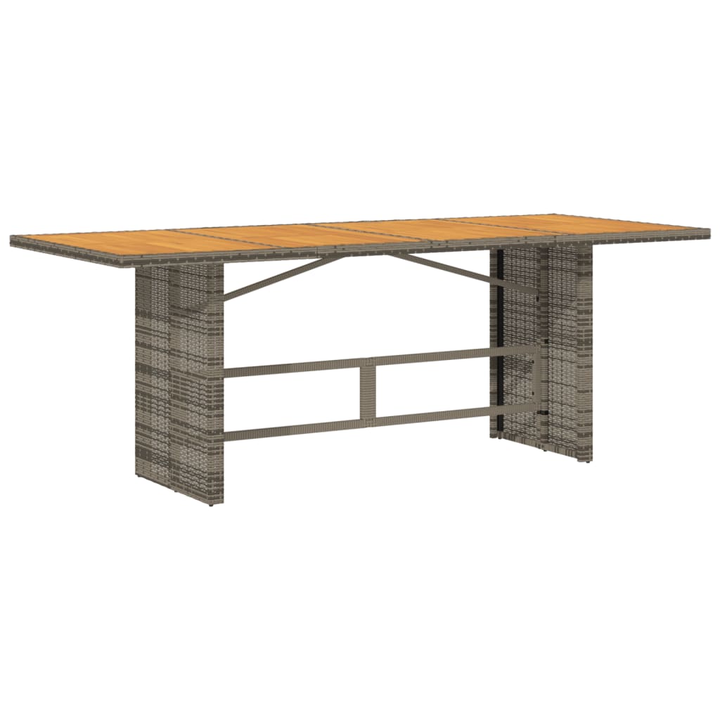 Set da Pranzo da Giardino 7 pz con Cuscini in Polyrattan Grigio | homemem39
