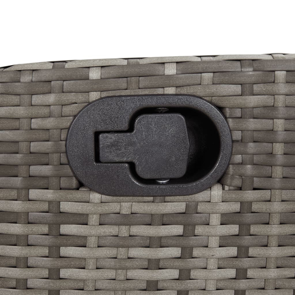 Set da Pranzo da Giardino 7 pz con Cuscini in Polyrattan Grigio | homemem39
