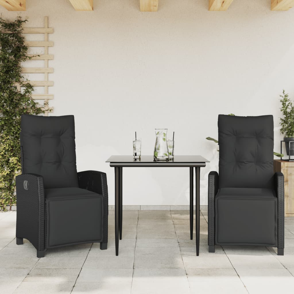 Set da Pranzo da Giardino 3 pz con Cuscini