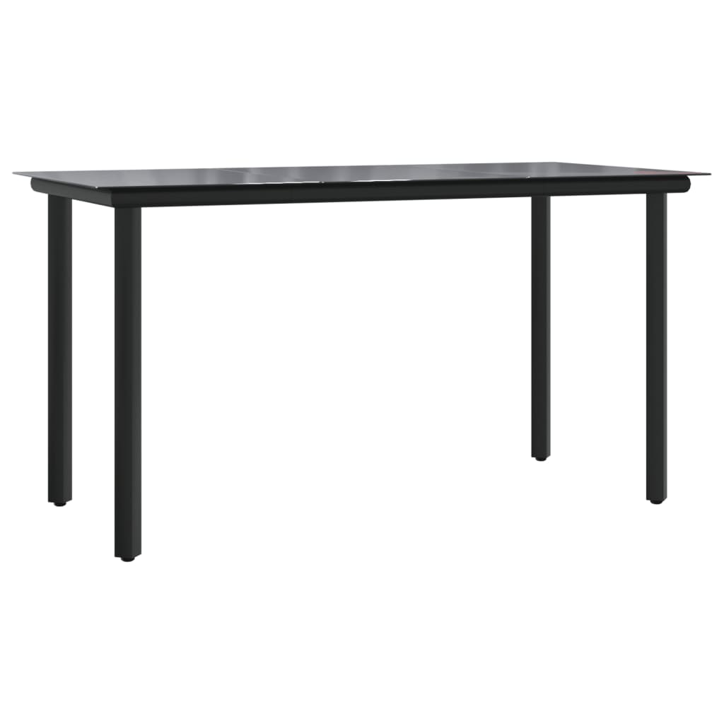 Set da Pranzo da Giardino 5 pz Nero con Cuscini in Polyrattan | homemem39