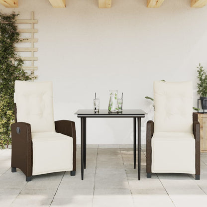 Set Pranzo da Giardino 3pz con Cuscini