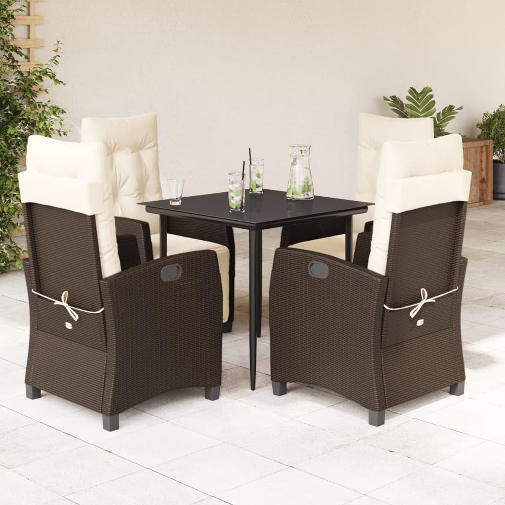 Set da Pranzo da Giardino 5pz con Cuscini