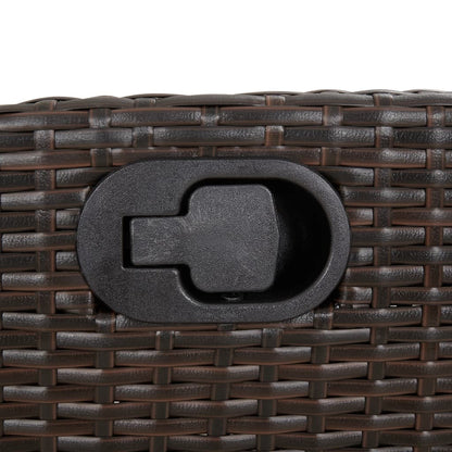 Set da Pranzo da Giardino 5pz con Cuscini in Polyrattan Marrone | homemem39