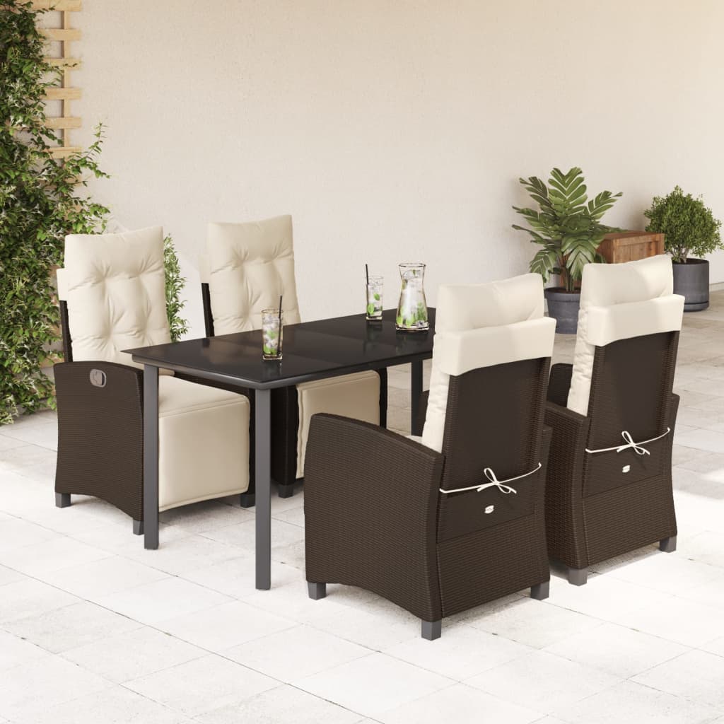Set da Pranzo da Giardino 5pz con Cuscini