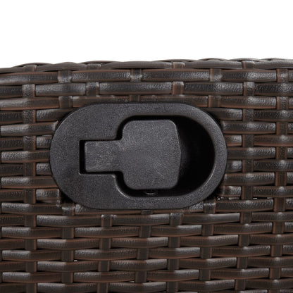 Set da Pranzo da Giardino 7pz con Cuscini in Polyrattan Marrone | homemem39