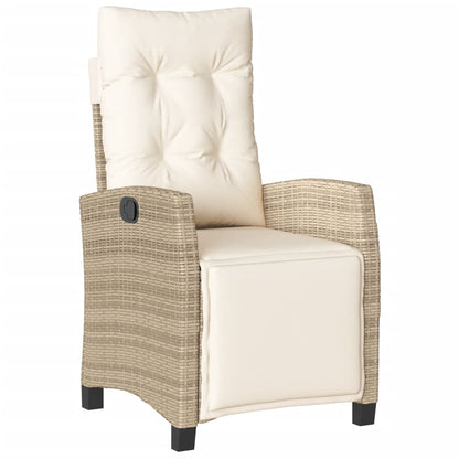 Set da Pranzo da Giardino 5 pz con Cuscini Beige in Polyrattan | homemem39