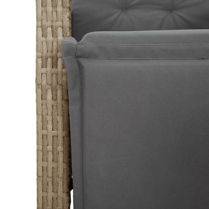 Set Pranzo da Giardino 5 pz con Cuscini Beige Misto Polyrattan | homemem39