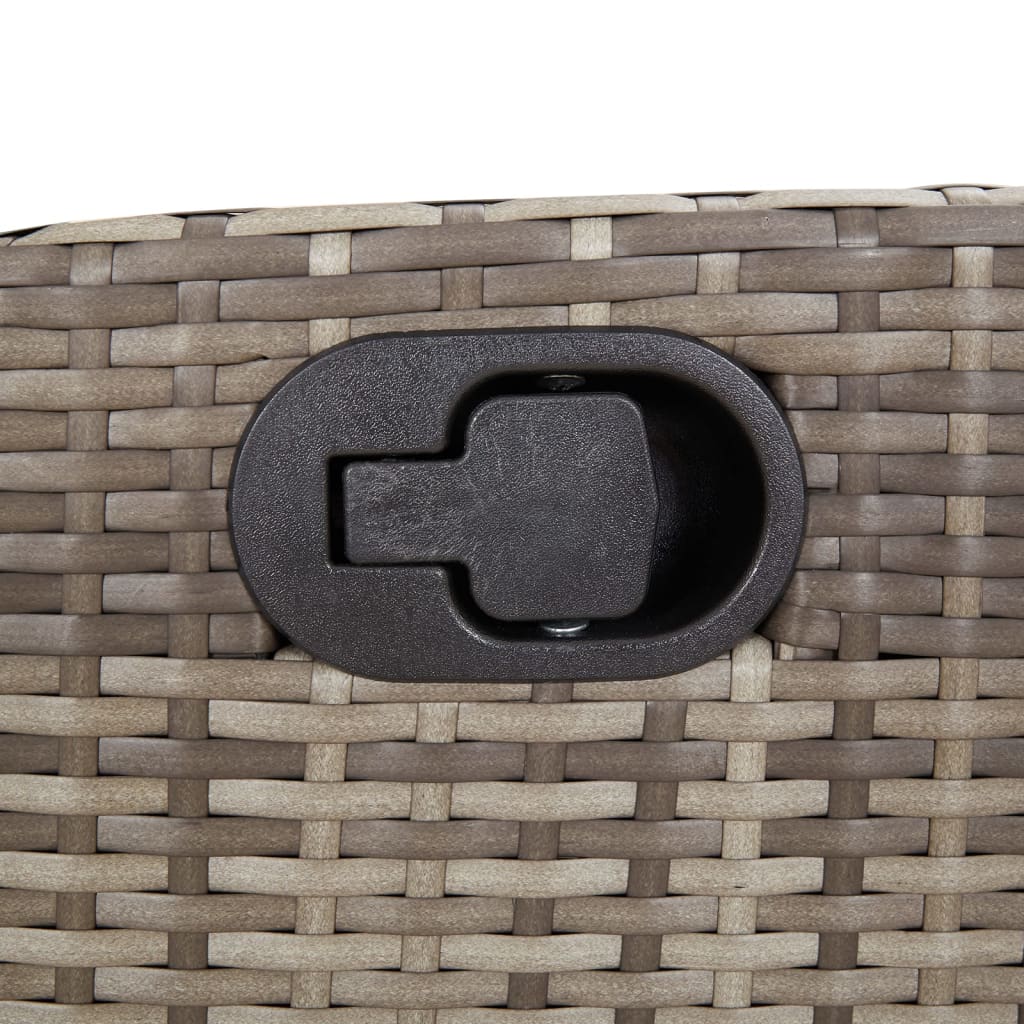 Set da Pranzo da Giardino 5 pz con Cuscini in Polyrattan Grigio | homemem39