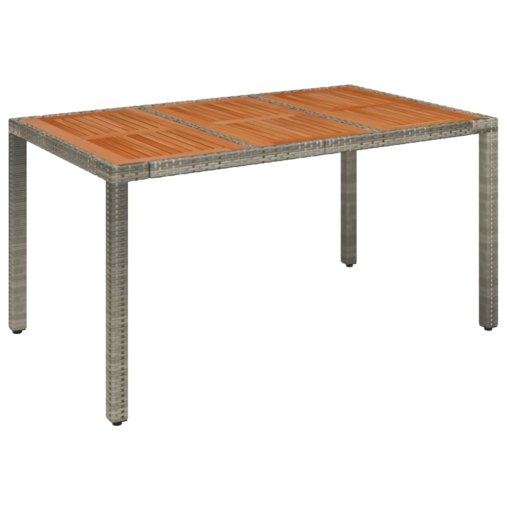 Set da Pranzo da Giardino 7 pz con Cuscini in Polyrattan Grigio | homemem39